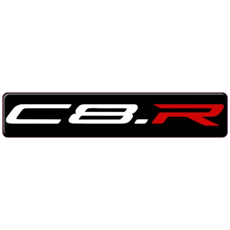 Corvette C8R 3D Domed Badge Emblem