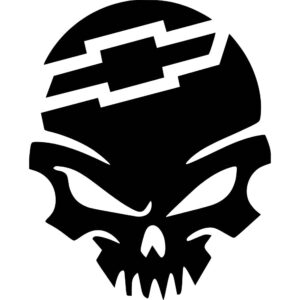 Chevy Skull Decal Sticker