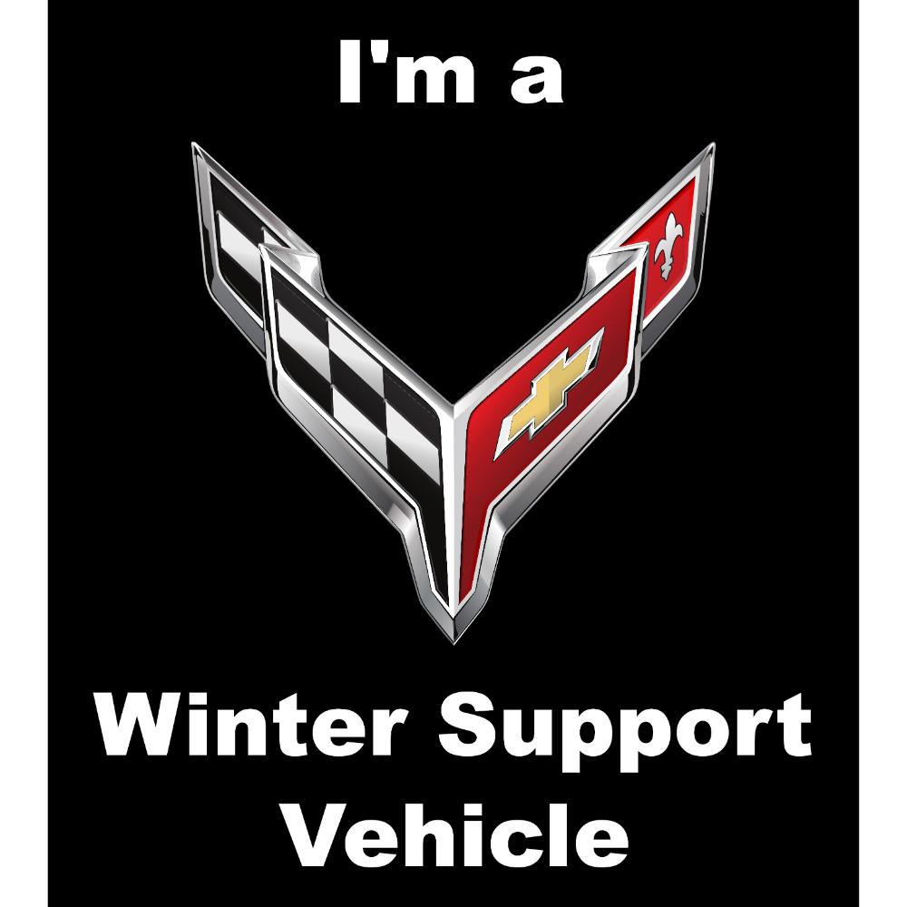 I'm a C8 Corvette Winter Support Vehicle Decal