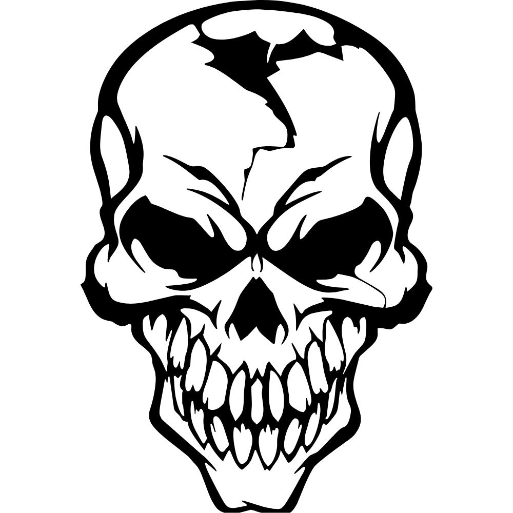 Cracked Skull Decal