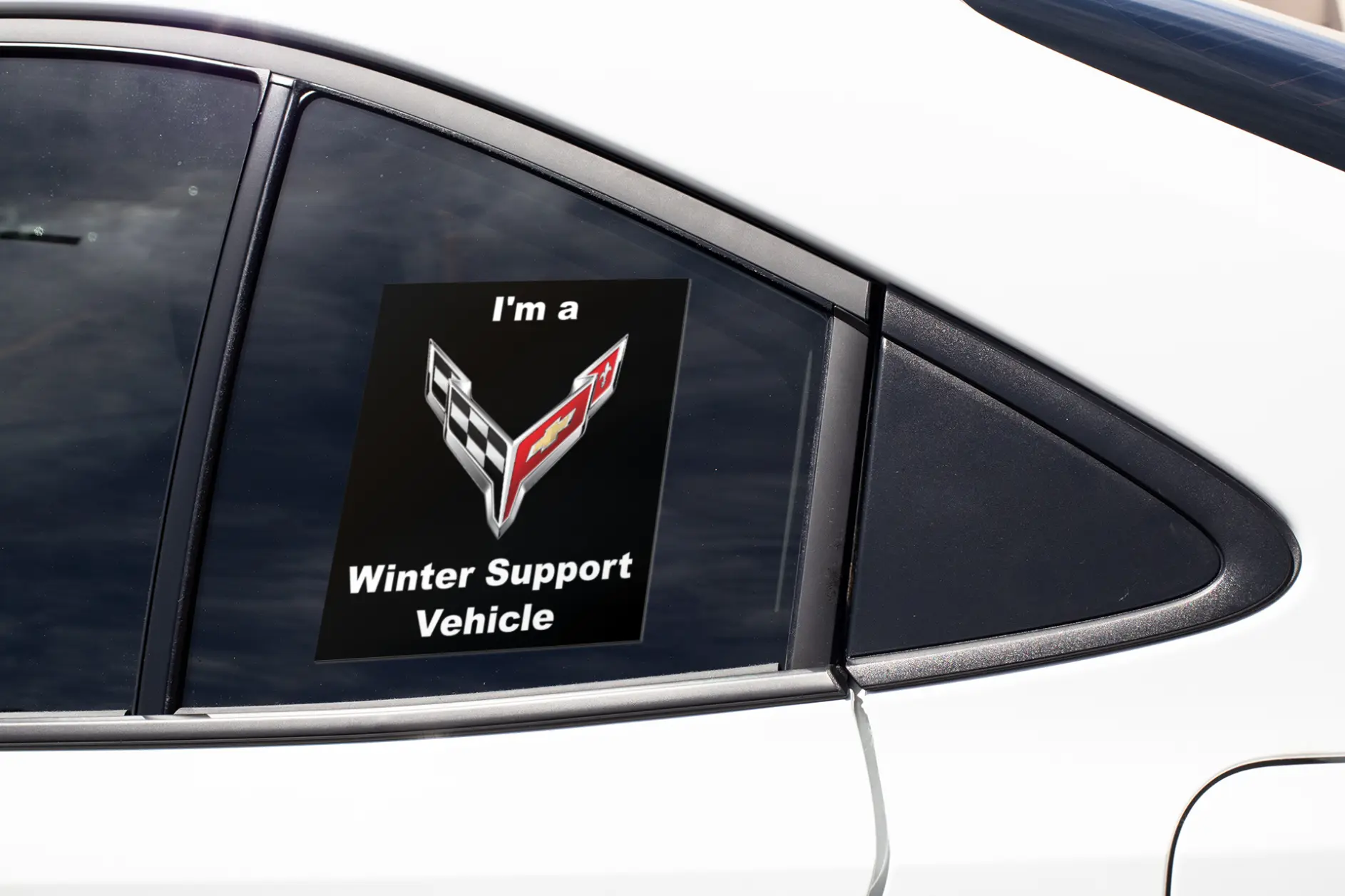 I'm a C8 Corvette Winter Support Vehicle Decal
