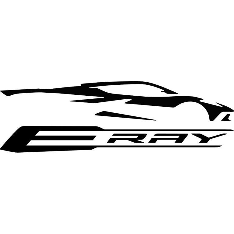 Corvette C8 E-Ray Silhouette Decal