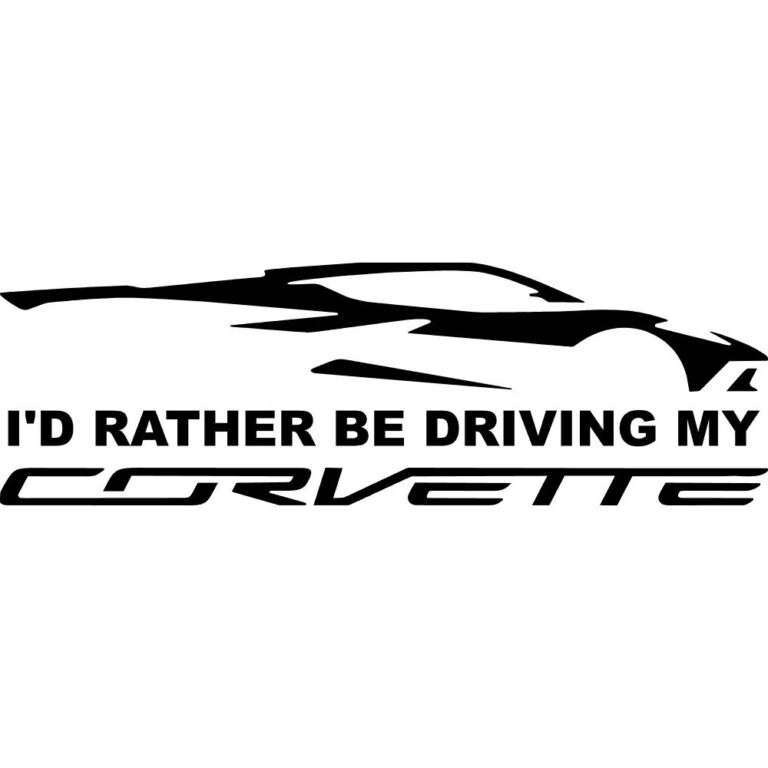 I'd Rather Be Driving My C8 Corvette Decal