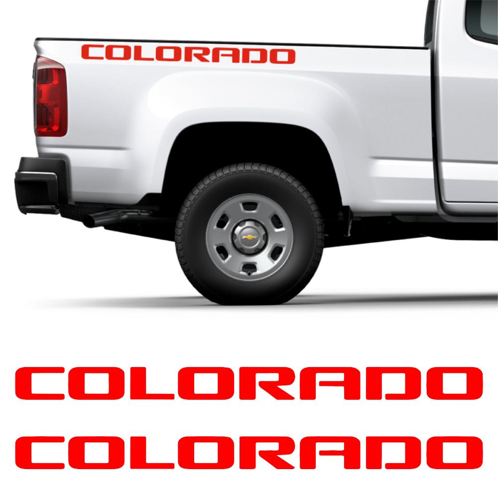 Chevy Colorado Bed Side Red Decals