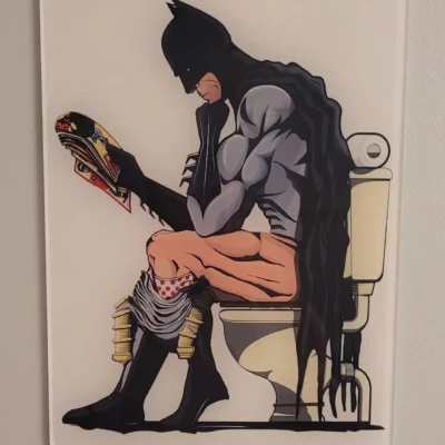 Batman Bathroom Toilet Acrylic Sign