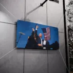 Trump Shot Assassination Attempt Garage Banner