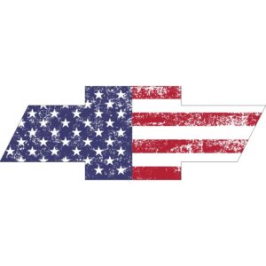 Chevy Bowtie American Flag Decal
