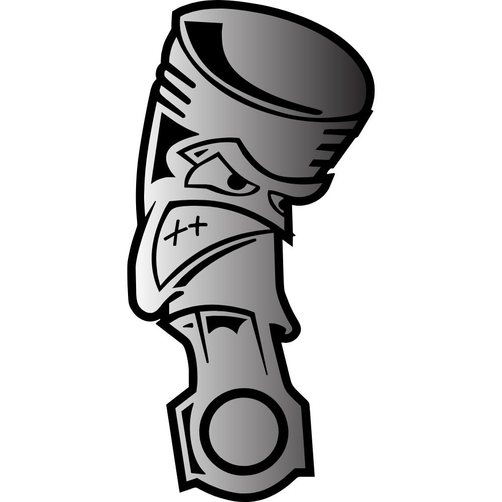 Angry Evil Piston Decal