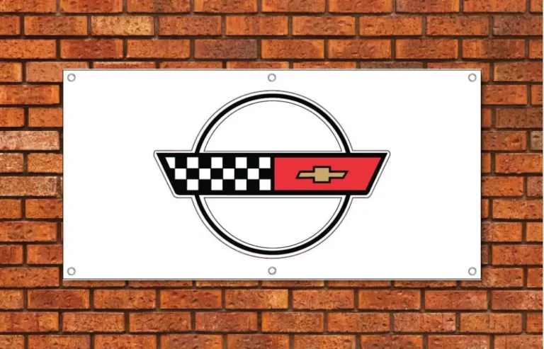 Corvette C4 White Garage Banner