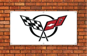 Corvette C5 White Garage Banner