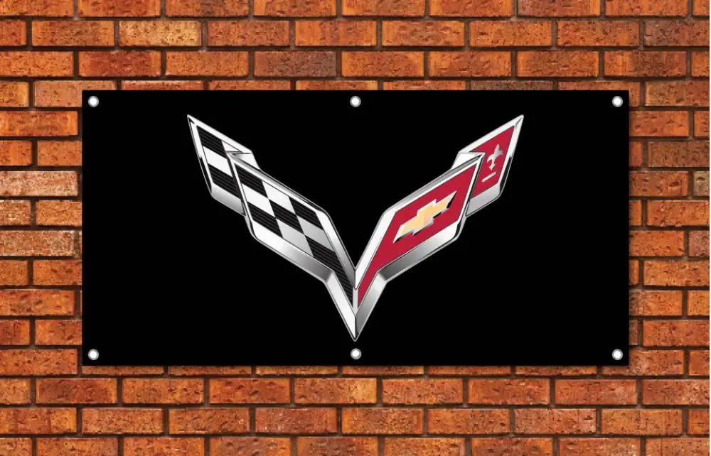 Corvette C7 Black Garage Banner