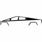 Tesla Cybertruck Silhouette Decal