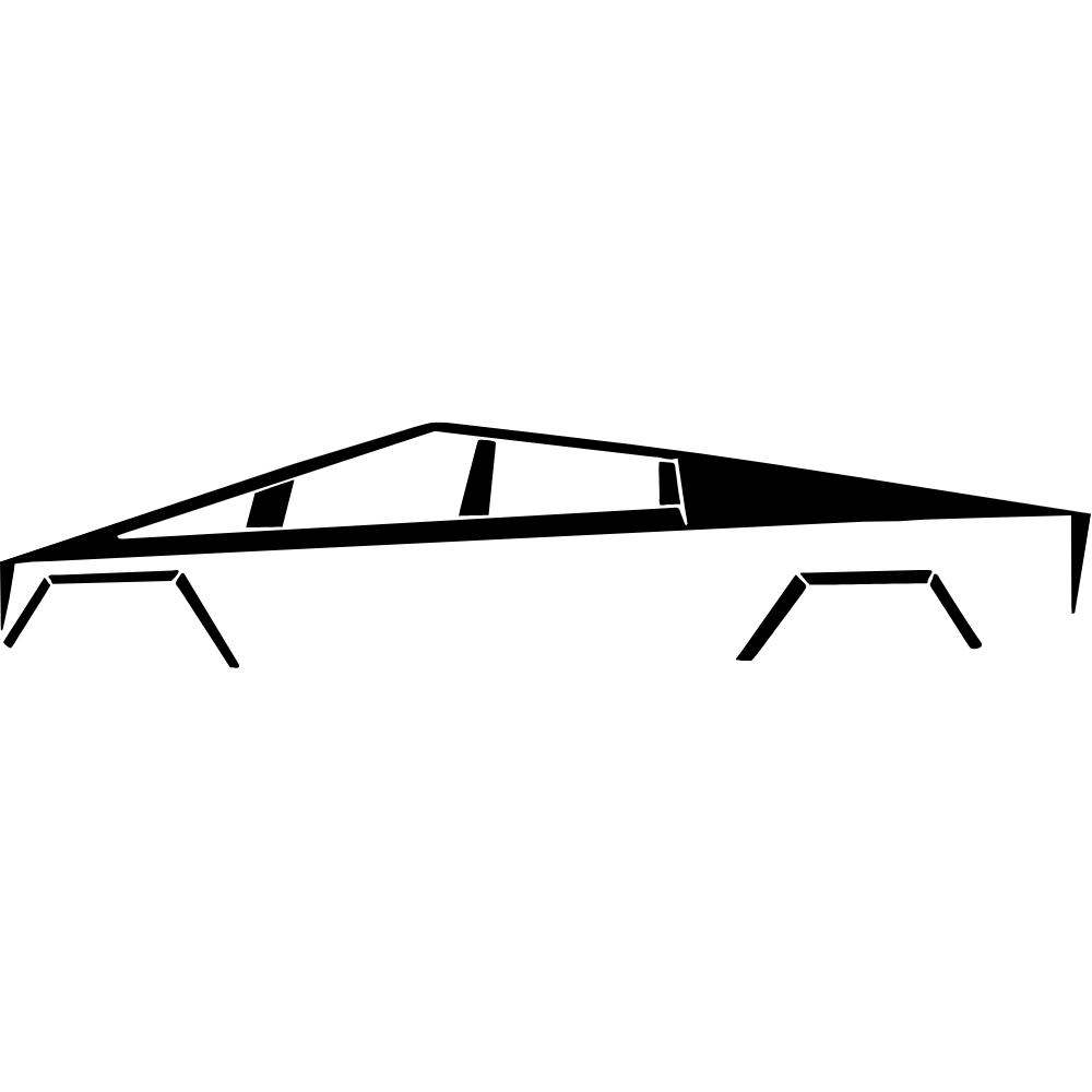 Tesla Cybertruck Silhouette Decal