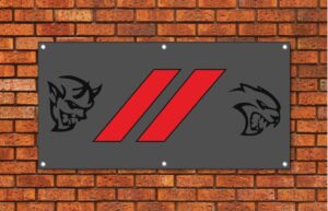 Demon Hellcat Garage Banner