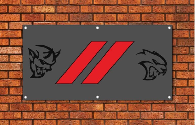 Demon Hellcat Garage Banner