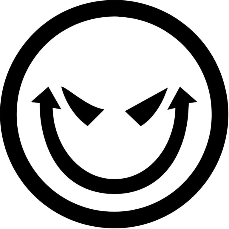 Evil Smiley Face Decal