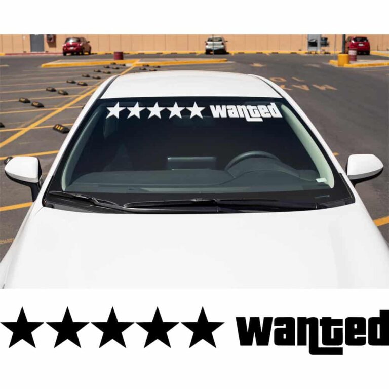 GTA Wanted Windshield Banner