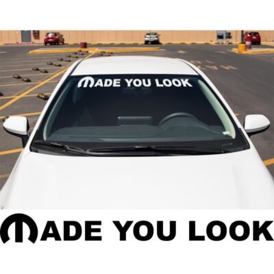 Mopar Made You Look Windshield Banner