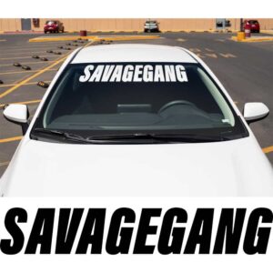 Savage Gang Windshield Banner