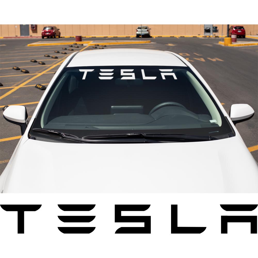 Tesla Windshield Banner