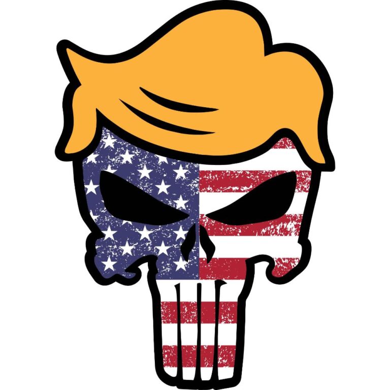Trump Punisher American Flag 2024 Decal