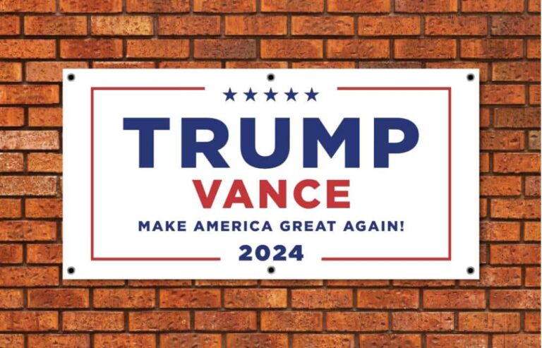 Trump Vance 2024 Make America Great Again Garage Banner
