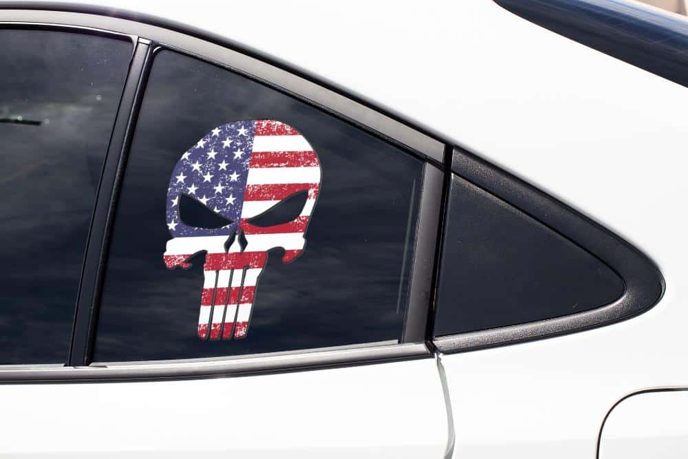 American Flag Punisher Decal Sticker