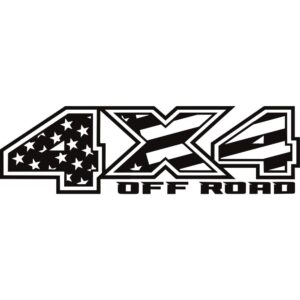 4X4 Off Road American Flag Decal