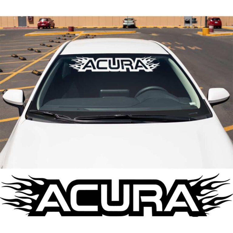 Acura Flames Windshield Banner
