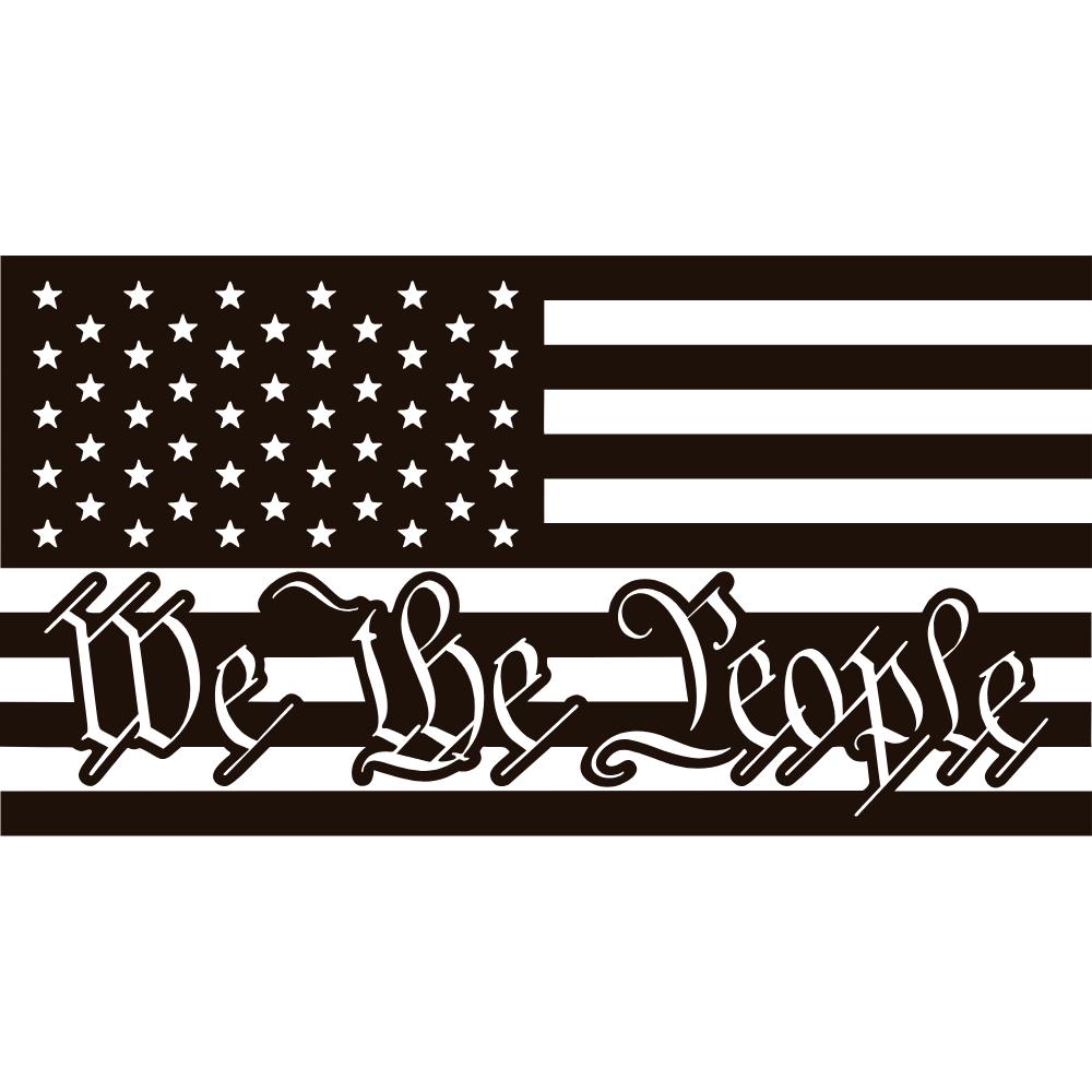 We The People American Flag Decal