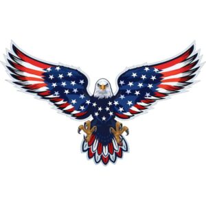 American Flag Eagle Decal