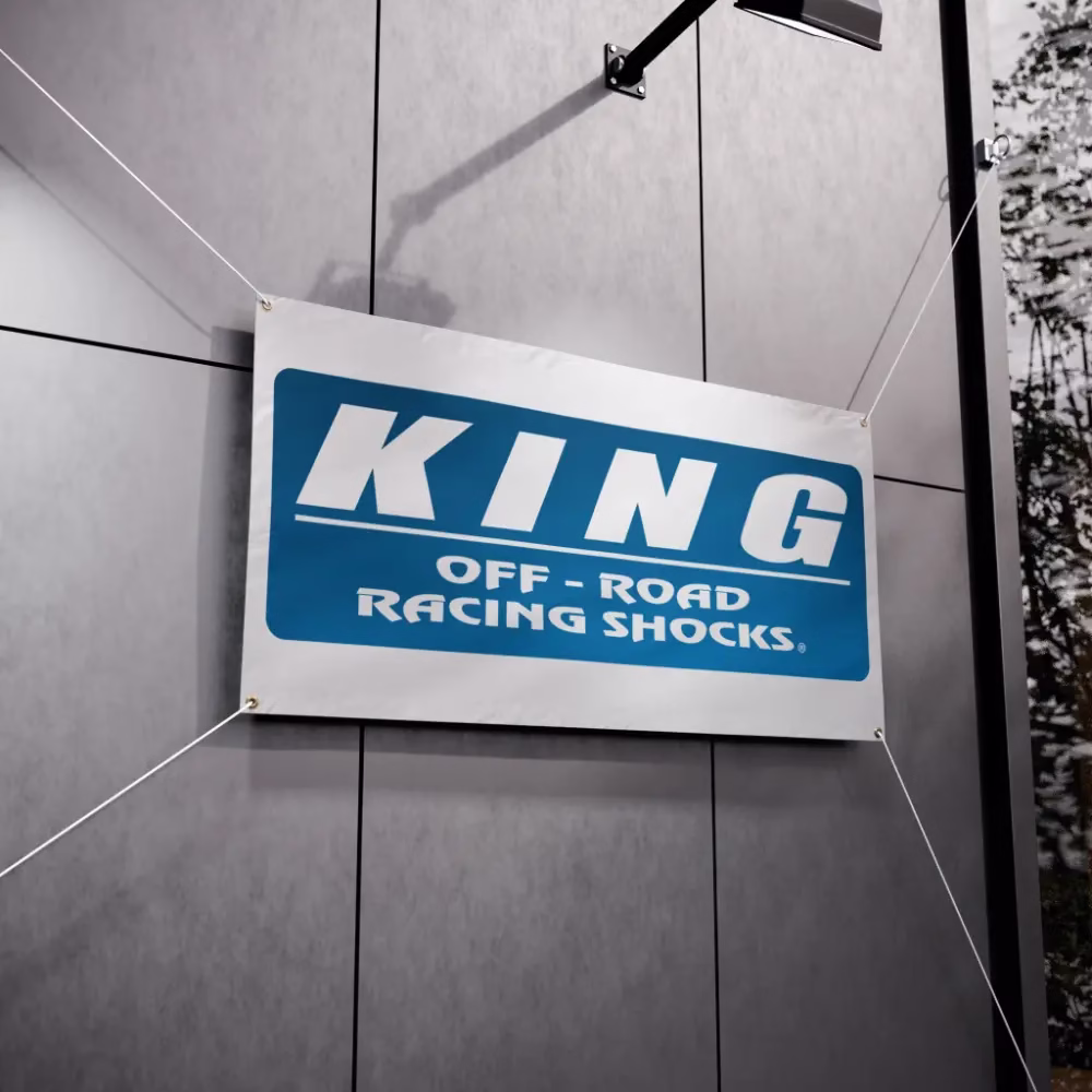 King Off Road Racing Shocks Garage Banner