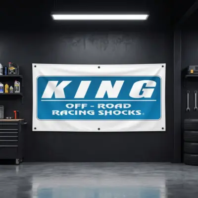 King Off Road Racing Shocks Garage Banner