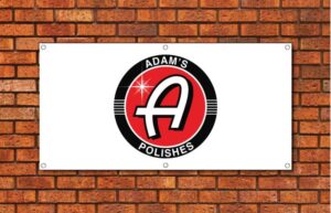 Adam's Polishes Garage Banner