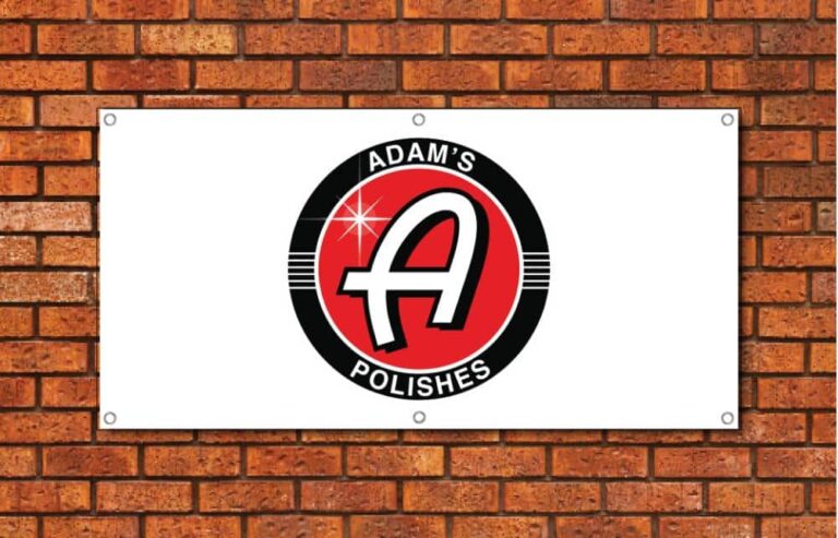 Adam's Polishes Garage Banner