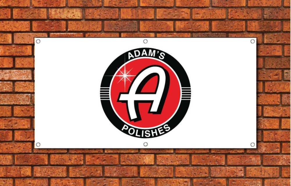 Adam's Polishes Garage Banner