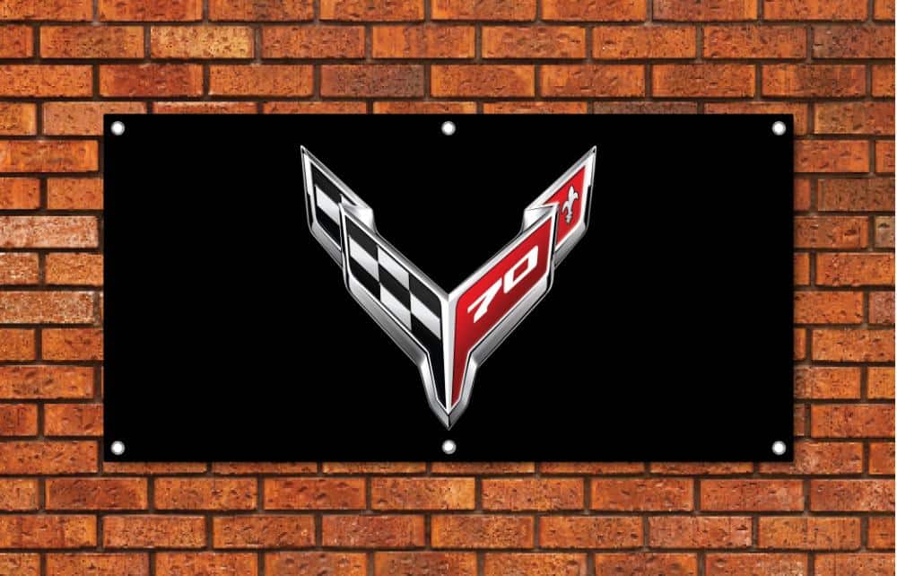 Corvette C8 70th Anniversary Garage Banner