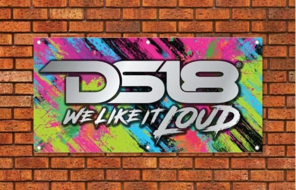 DS18 Neon Garage Banner