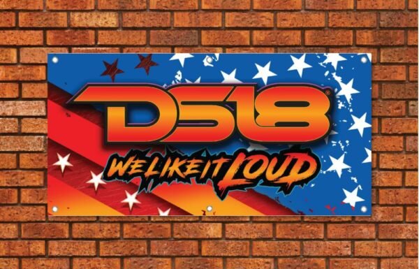 DS18 American Flag Garage Banner