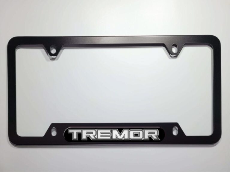 Ford Tremor Silver License Plate Frame