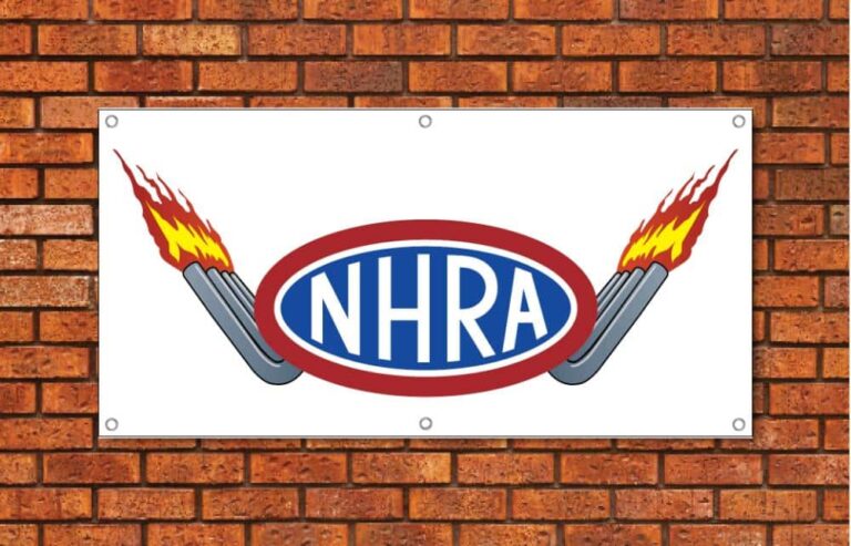 NHRA Flames Garage Banner