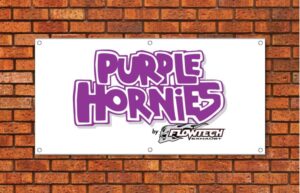 Purple Hornies By Flowtech Garage Banner