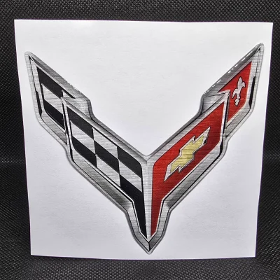 Corvette C8 Logo 3D Domed Badge Emblem