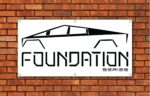 Tesla Cybertruck Foundation Series Silhouette Garage Banner