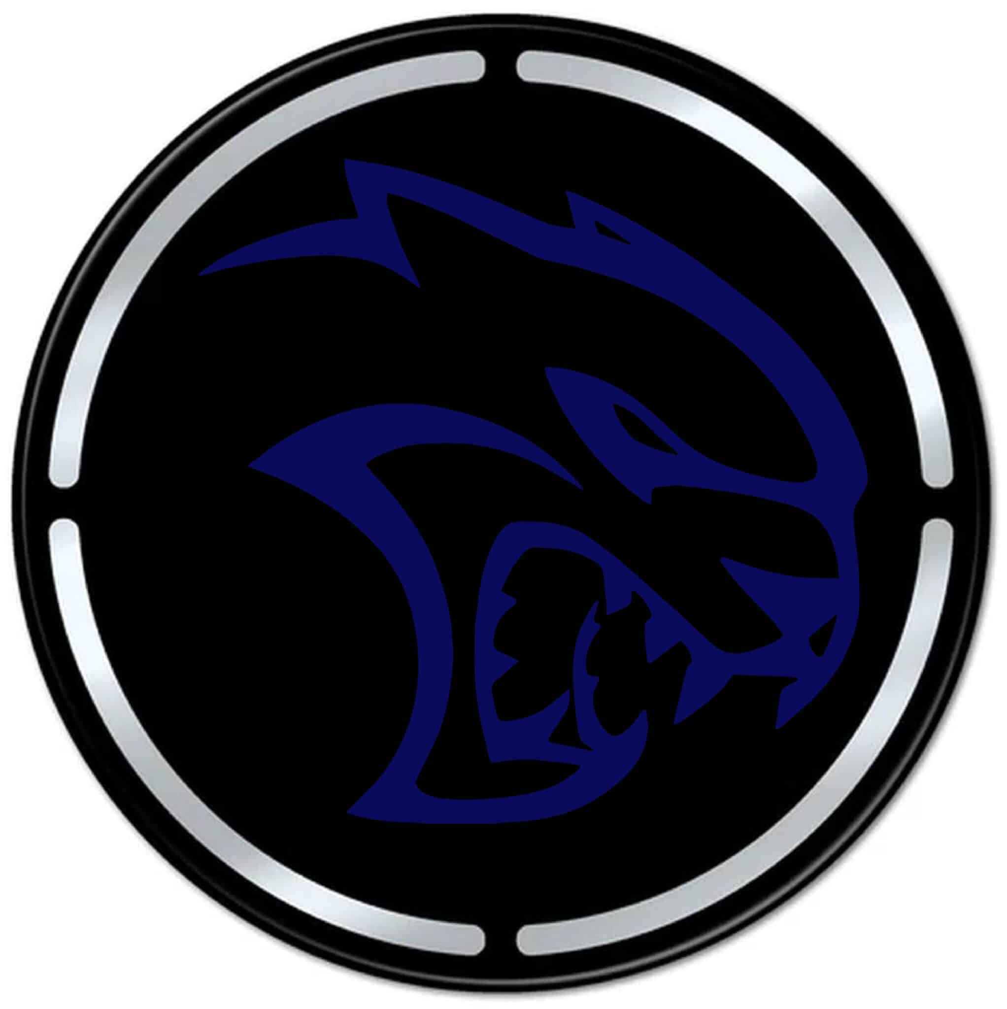 Dodge Challenger Hellcat Engine Bay Cup Holder Inlay dark blue