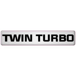 Twin Turbo 3D Domed Badge Emblem