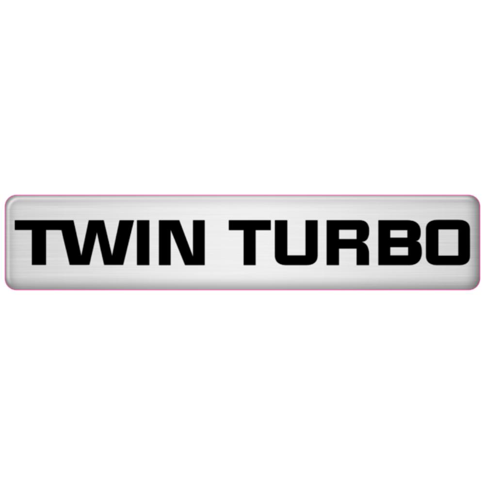 Twin Turbo 3D Domed Badge Emblem