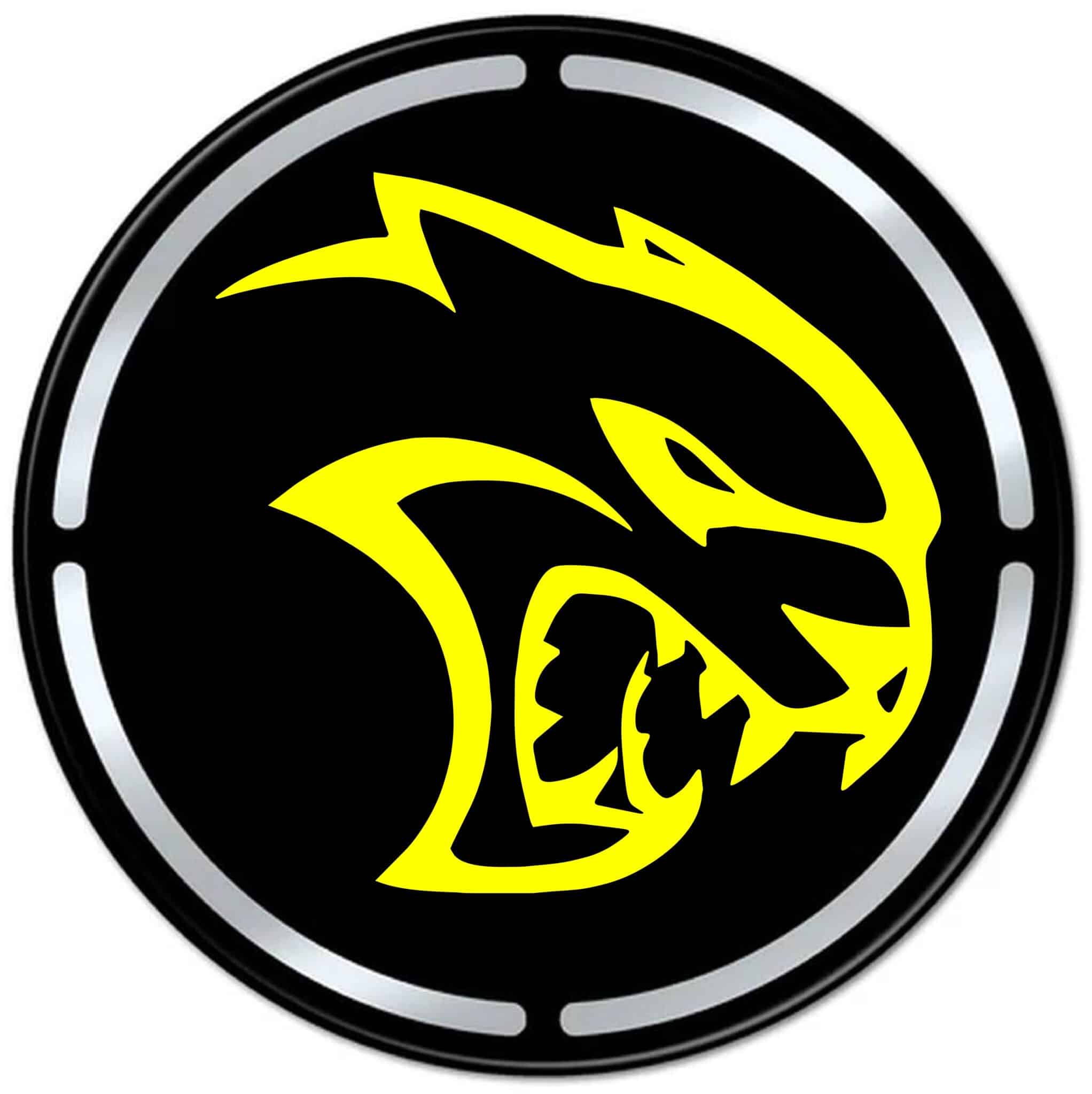 Dodge Challenger Hellcat Engine Bay Cup Holder Inlay yellow