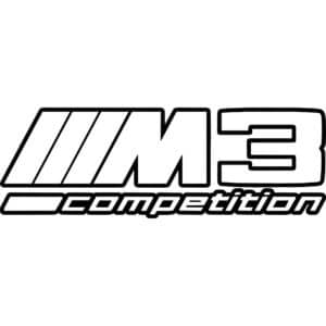 BMW M3 Competition Outline Decal