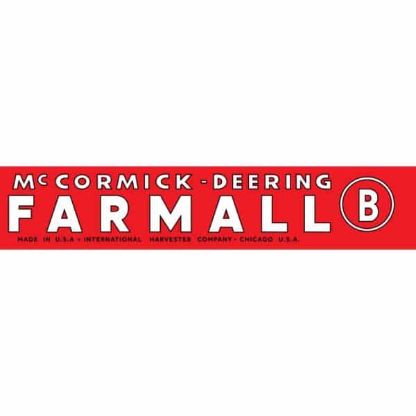 Farmall McCormick Decal